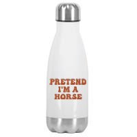 Pretend IM A Horse Halloween Costume 2024 Horse Groovy Stainless Steel Insulated Water Bottle