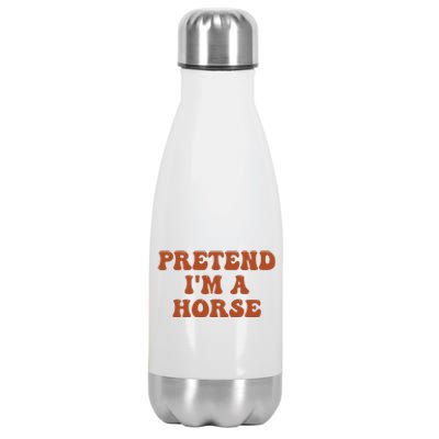 Pretend IM A Horse Halloween Costume 2024 Horse Groovy Stainless Steel Insulated Water Bottle