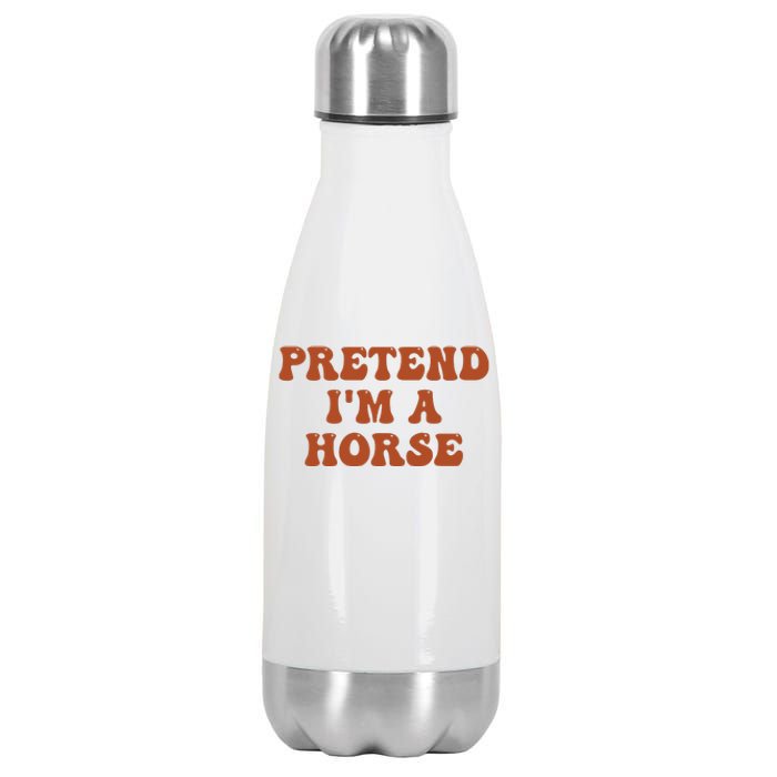 Pretend IM A Horse Halloween Costume 2024 Horse Groovy Stainless Steel Insulated Water Bottle