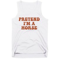 Pretend IM A Horse Halloween Costume 2024 Horse Groovy Tank Top