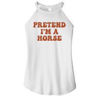 Pretend IM A Horse Halloween Costume 2024 Horse Groovy Women's Perfect Tri Rocker Tank