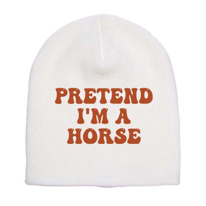 Pretend IM A Horse Halloween Costume 2024 Horse Groovy Short Acrylic Beanie