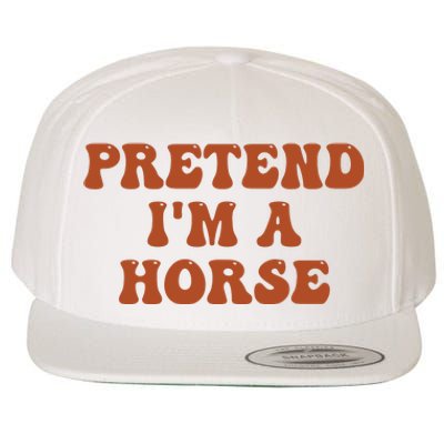 Pretend IM A Horse Halloween Costume 2024 Horse Groovy Wool Snapback Cap