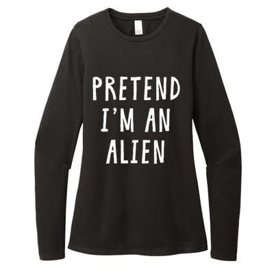 Pretend Im An Alien Costume Women Men Kids Halloween Costume Womens CVC Long Sleeve Shirt