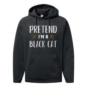 Pretend IM A Black Cat Costume Party Performance Fleece Hoodie