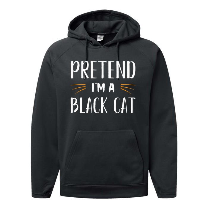 Pretend IM A Black Cat Costume Party Performance Fleece Hoodie