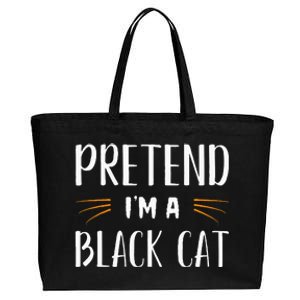 Pretend IM A Black Cat Costume Party Cotton Canvas Jumbo Tote