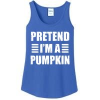 Pretend IM A Pumpkin Lazy Easy Costume Gift Ladies Essential Tank