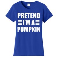 Pretend IM A Pumpkin Lazy Easy Costume Gift Women's T-Shirt