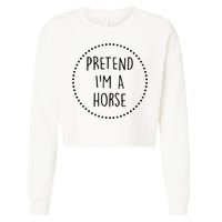 Pretend Im A Horse Halloween Costume Cropped Pullover Crew