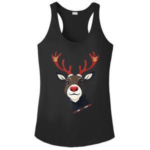 Pretend IM A Reindeer Christmas Reindeer Design Ladies PosiCharge Competitor Racerback Tank