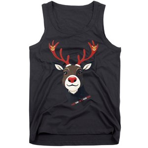 Pretend IM A Reindeer Christmas Reindeer Design Tank Top