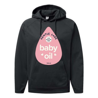 Pretend Im A Baby Oil Bottle Costume Funny Halloween Performance Fleece Hoodie