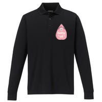 Pretend Im A Baby Oil Bottle Costume Funny Halloween Performance Long Sleeve Polo