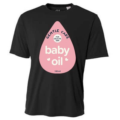 Pretend Im A Baby Oil Bottle Costume Funny Halloween Cooling Performance Crew T-Shirt