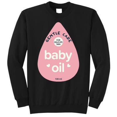 Pretend Im A Baby Oil Bottle Costume Funny Halloween Sweatshirt