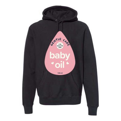 Pretend Im A Baby Oil Bottle Costume Funny Halloween Premium Hoodie