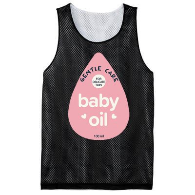 Pretend Im A Baby Oil Bottle Costume Funny Halloween Mesh Reversible Basketball Jersey Tank