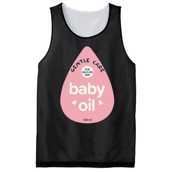 Pretend Im A Baby Oil Bottle Costume Funny Halloween Mesh Reversible Basketball Jersey Tank