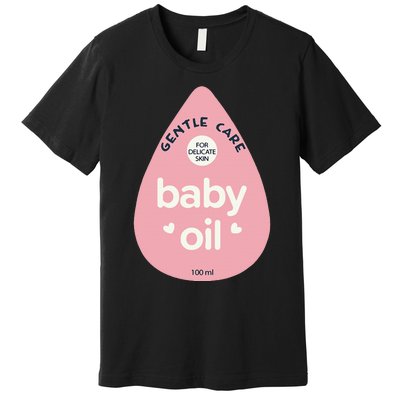 Pretend Im A Baby Oil Bottle Costume Funny Halloween Premium T-Shirt