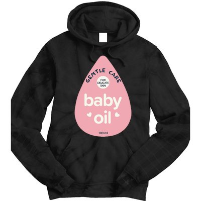 Pretend Im A Baby Oil Bottle Costume Funny Halloween Tie Dye Hoodie