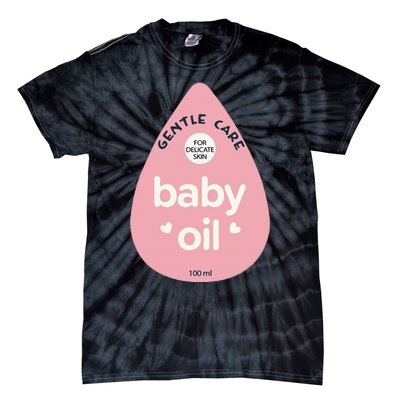 Pretend Im A Baby Oil Bottle Costume Funny Halloween Tie-Dye T-Shirt