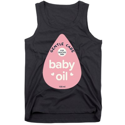 Pretend Im A Baby Oil Bottle Costume Funny Halloween Tank Top