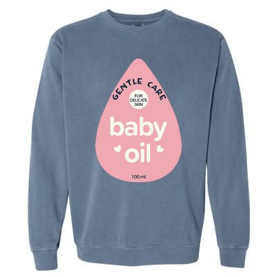 Pretend Im A Baby Oil Bottle Costume Funny Halloween Garment-Dyed Sweatshirt