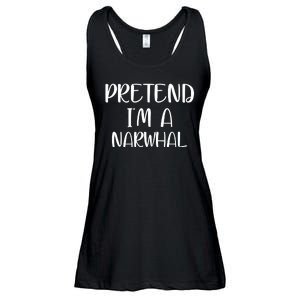 Pretend Im A Narwhal Ladies Essential Flowy Tank