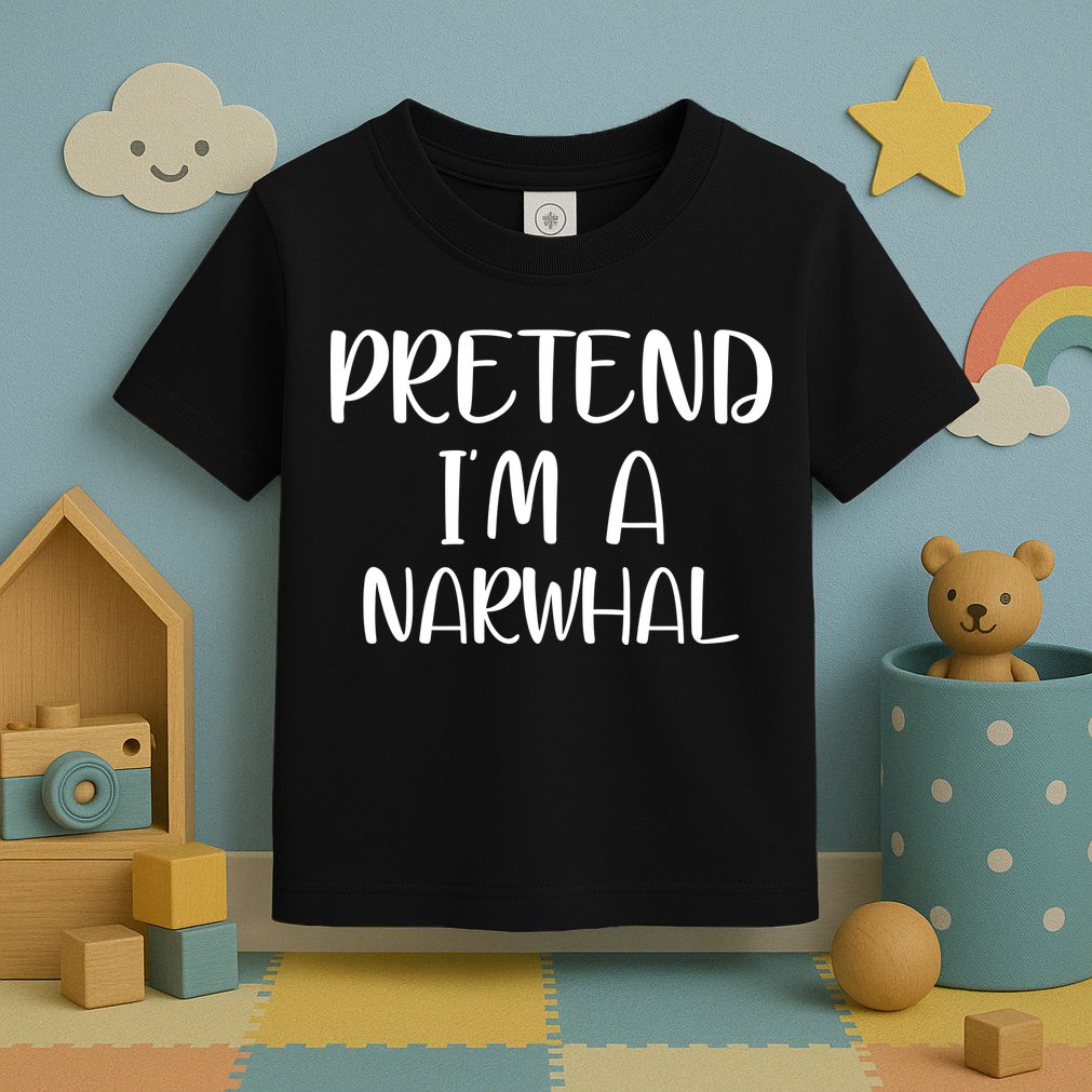 Pretend Im A Narwhal Toddler T-Shirt