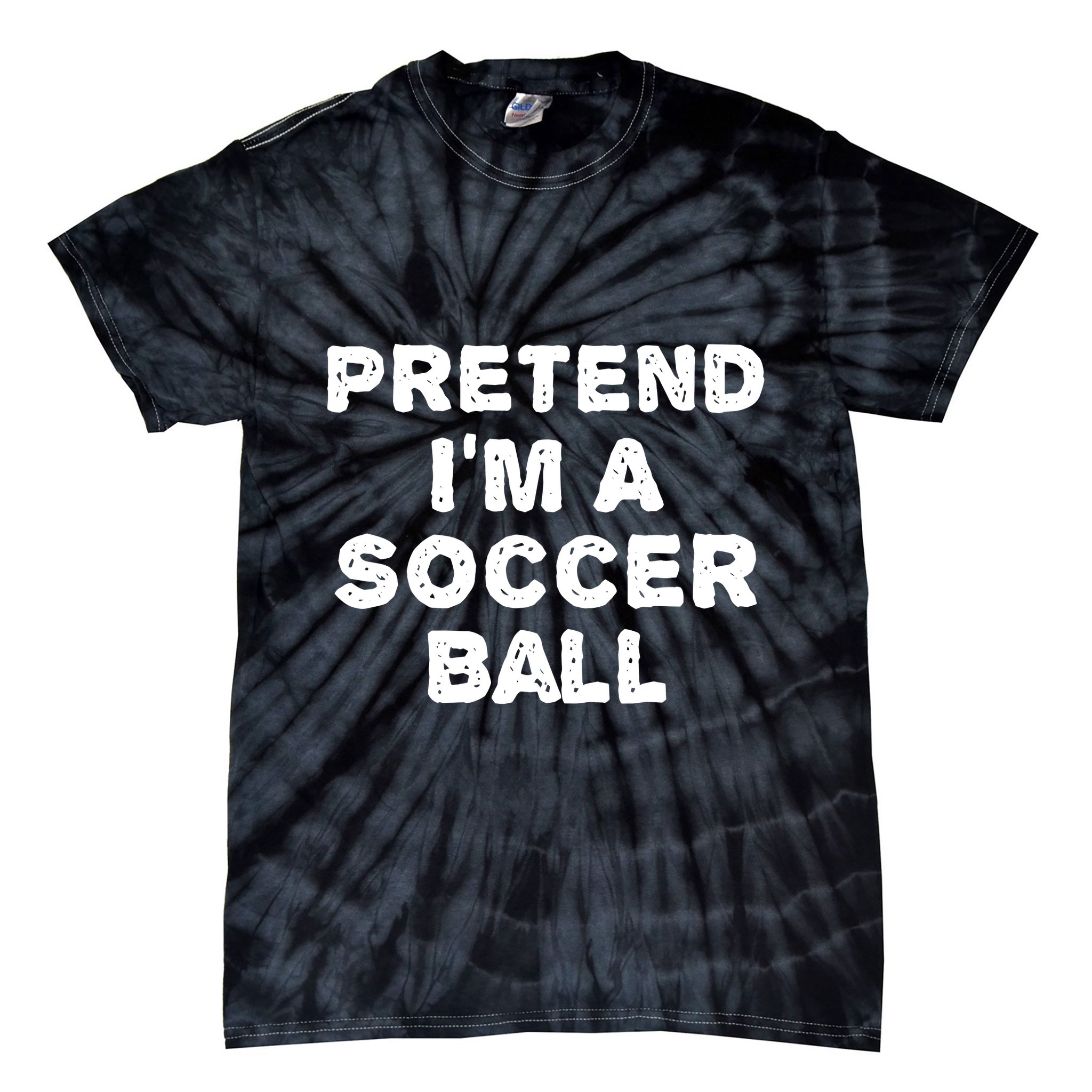 Pretend Im A Soccer Ball Funny Halloween Diy Costume Tie-Dye T-Shirt