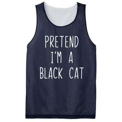 Pretend Im A Black Cat Halloween Lazy Easy Mesh Reversible Basketball Jersey Tank