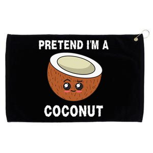 Pretend IM A Coconut Funny Sarcastic Halloween Lazy Costume Grommeted Golf Towel