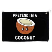 Pretend IM A Coconut Funny Sarcastic Halloween Lazy Costume Grommeted Golf Towel