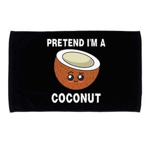 Pretend IM A Coconut Funny Sarcastic Halloween Lazy Costume Microfiber Hand Towel