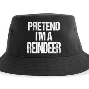 Pretend Im A Reindeer Easy Christmas Costume Sustainable Bucket Hat