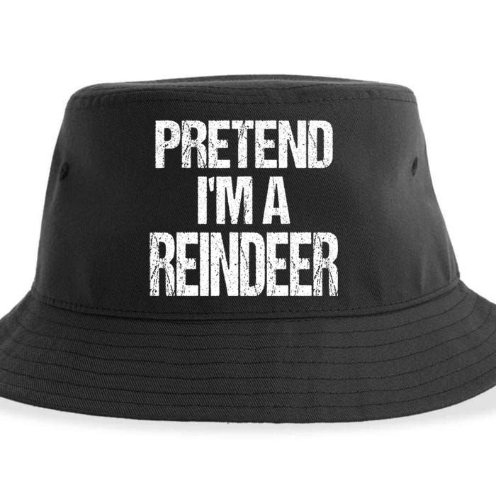 Pretend Im A Reindeer Easy Christmas Costume Sustainable Bucket Hat