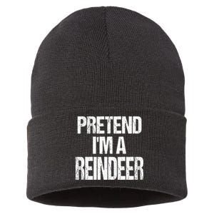 Pretend Im A Reindeer Easy Christmas Costume Sustainable Knit Beanie