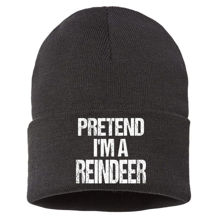 Pretend Im A Reindeer Easy Christmas Costume Sustainable Knit Beanie