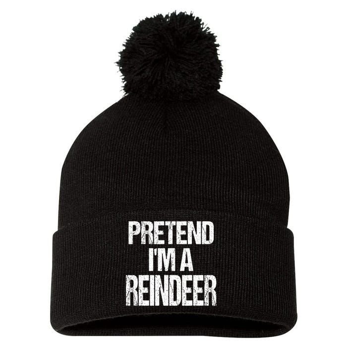 Pretend Im A Reindeer Easy Christmas Costume Pom Pom 12in Knit Beanie