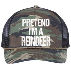 Pretend Im A Reindeer Easy Christmas Costume Retro Rope Trucker Hat Cap