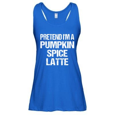 Pretend IM A Pumpkin Spice Latte Easy Halloween Costume Gift Ladies Essential Flowy Tank