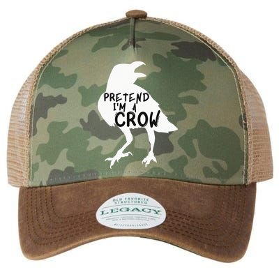 PRETEND I'M A CROW Funny Lazy Halloween Costume CROW Legacy Tie Dye Trucker Hat