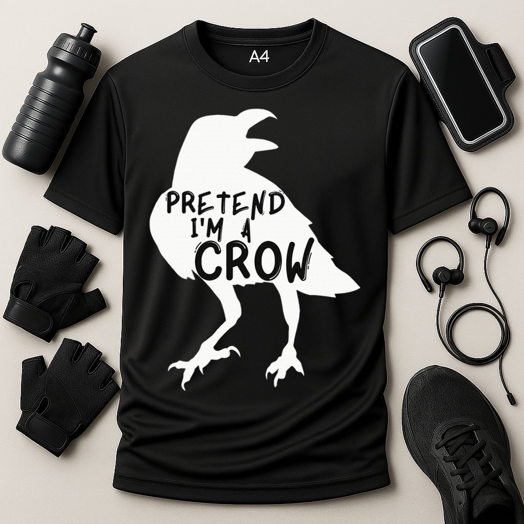 PRETEND I'M A CROW Funny Lazy Halloween Costume CROW Performance Shirt