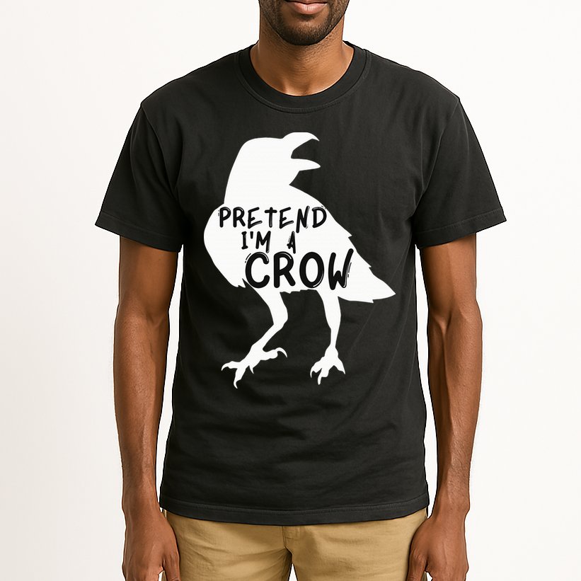 PRETEND I'M A CROW Funny Lazy Halloween Costume CROW Tall T-Shirt