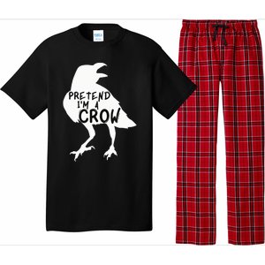 PRETEND I'M A CROW Funny Lazy Halloween Costume CROW Pajama Set