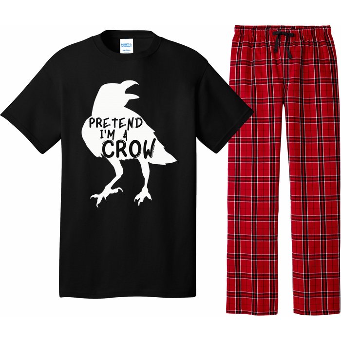 PRETEND I'M A CROW Funny Lazy Halloween Costume CROW Pajama Set