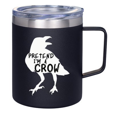 PRETEND I'M A CROW Funny Lazy Halloween Costume CROW 12oz Stainless Steel Coffee Mug