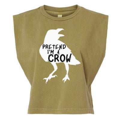 PRETEND I'M A CROW Funny Lazy Halloween Costume CROW Garment-Dyed Women's Muscle Tee