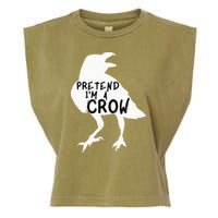 PRETEND I'M A CROW Funny Lazy Halloween Costume CROW Garment-Dyed Women's Muscle Tee